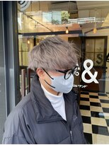 アンド ソラ(＆ SORA) ホワイトベージュ/メンズブリーチ