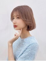 ユーフォリア 青山(Euphoria)&nbsp;大人可愛いエアリーボブベージュカラー顔周りカット透明感