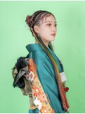 成人式ヘアスタイル/二十歳の集い/ヘアセット/着物ヘア