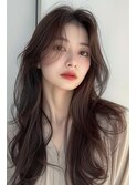 韓国レイヤー/くびれヘア/セミロング/【lana hair 新宿】