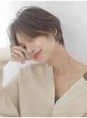 ショートボブ_レイヤー透明感ウルフ顔周り前髪調布