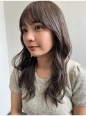 顔周りレイヤー透明感カラーゆるふわヘア