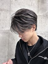 メンズサロン キング 梅田店(Men’s salon K!ng)&nbsp;韓国マッシュセンターパートツーブロックメンズハイライトウルフ