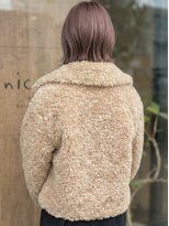 ニコリヘアワークス(nicori hair works)&nbsp;ボブ×ハイライト×ピンクベージュ2