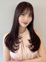 ソラ 広尾店(SORA)&nbsp;ロングレイヤー/顔周りカット/ピンクブラウン