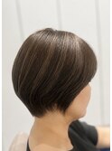 丸みシルエットショートボブ