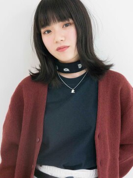 スー 渋谷(suu) 【SUN】黒髪ノットヘアフェザーロング＊