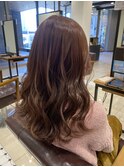 ツヤ髪ピンクブラウン
