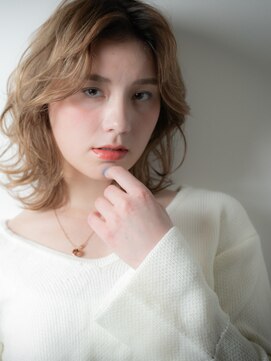 カバーヘア イヴ 戸頭店(COVER HAIR EVE) センターパート外国人風フレンチカジュアルw戸頭20代30代40代