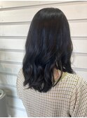 ダークグレージュ☆黒髪暗髪☆大人可愛いなツヤ髪ウェーブロング