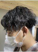 すっきり刈り上げ ツイスト強めツイスパ
