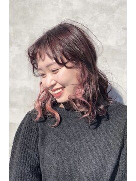 ラク(lac) チェリーレッド×ペールピンク