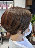 艶感、束感あるショートボブ
