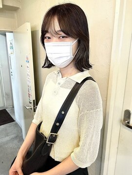 ヒート バイ アンカットラウンジ 渋谷(HEAT by UNCUT&LOUNGE) 切りっぱなしボブ/前髪ありボブ/ダークブラウン/ボブ［渋谷］