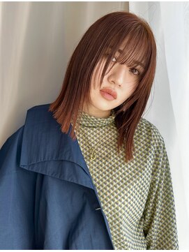 イトシテ 切りっぱなしロブ×オレンジブラウン　【鎌田隆雅】