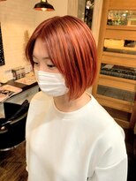 ボアップ(boappu)&nbsp;#オレンジカラー#夏カラー#ボブヘア