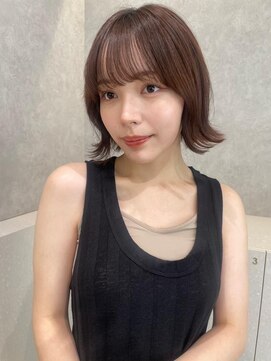 エジョン 三鷹店(Aejon) #バレイヤージュ#グレージュカラー#ボブウルフ#ココアベージュ