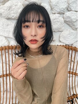 シャルムバイケンジ(Charm.by KENJE) ミディウルフ/ミディレイヤー/顔まわりレイヤー/顔まわりウルフ