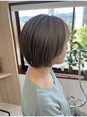 ダブルカラー×グレージュ
