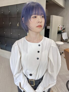 ヘアー アイス ルーチェ(HAIR ICI LUCE) ボブウルフ/レイヤー/アイスブルー/ラベンダーカラー/城倉
