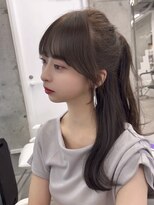 アイシー 表参道(ICY)&nbsp;韓国ヘア 2wayバング 顔まわりカットNo.1 レイヤー グレージュ