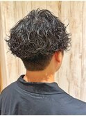 マッシュ×波巻きパーマ