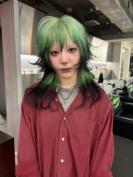 レコ 渋谷(LECO) ミントとグリーンとブラックでウルフデザイン