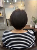 綺麗な白髪染めショートヘア
