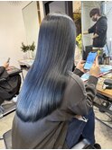 【石川尚之】ブリーチなしダブルカラーコバルトブルー