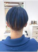 ネイビーブルー【山口市美容室】【山口市ハイトーン】