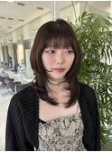 レイヤーカット ミディアムレイヤー ハッシュカット