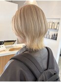ウルフショート　前髪カット　艶髪　くびれ巻き　サイドバング