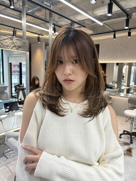 アスター 天神大名店(Aster) 黒髪カタログ／オリーブグレー/ココアベージュ／小顔ヘア