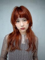 ギークス(GEEKS)&nbsp;【GEEKS渋谷】ハッシュカット/ロングウルフ/ワンブリーチ/暖色系