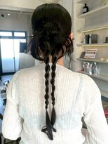 セプト 天神大名(SEPT.) ヘアアレンジ お団子ヘア 編みこみ ヘアセット お呼ばれへア