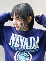 ディッセンバー 渋谷(December) 前髪カット/ワイドバング/切りっぱなしボブ/ネイビーグレー/渋谷
