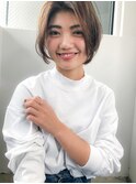 小顔×ミックス×オリーブカラー×ハイライトカラー×イルミナ3
