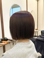ルイ(ROUIS produced by LUCK 津田沼)&nbsp;ROUIS 津田沼 ミニボブ チェリーレッド 切りっぱなしボブ