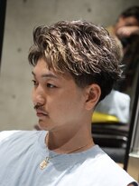 メッツ 原宿(METS) MEN'S/アップバング×毛流れショート×ハイライト