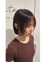 パトゥ 京都四条烏丸(patou) 小顔見え顔周りレイヤーボブ◎