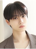 シースルーマッシュ韓国メンズヘアコンマバングフェザーパーマ