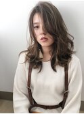 ハイライトグレージュカラー大人キレイな小顔ミディ