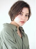 前髪長め 手入れ簡単 ニュアンス パーマ ショートボブ