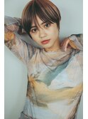 外ハネボブセクションカラーグラデーションカラーペールベージュ