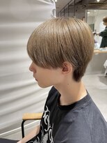 シアーミルクティーアッシュベージュナチュラルショートマッシュ