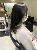 暗めアッシュグレージュインナーカラー
