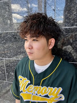 リベル(Liber) 理容室バーバー　ハードツイストスパイラルパーマ　マッシュ