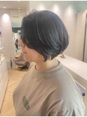 流れるレイヤーカットショートボブ　前髪なし