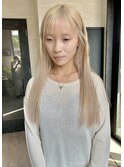 #ブロンド#ベージュカラー#ケアブリーチ#ロング#ハイトーン