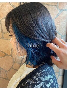 リンイチマルサン(Lin.103) ブルー×インナーカラー